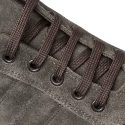 Sneakers grigie in pelle scamosciata da uomo Primopiano
