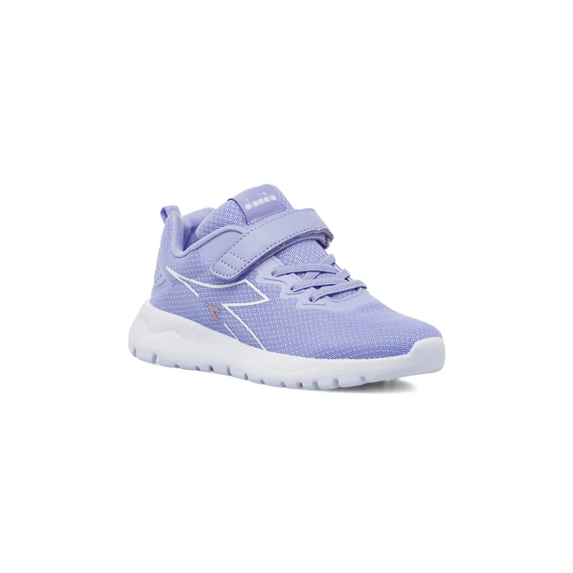 Sneakers lilla da Bambina con strappo e logo Diadora