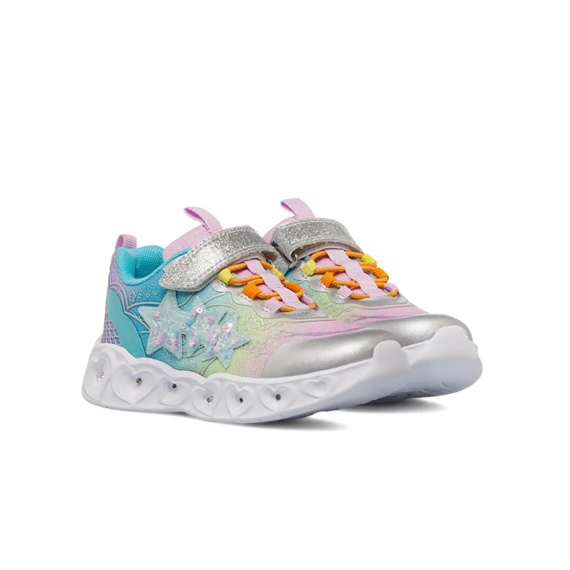 Sneakers luminose arcobaleno da Bambina con luci nella suola Le scarpe di Alice