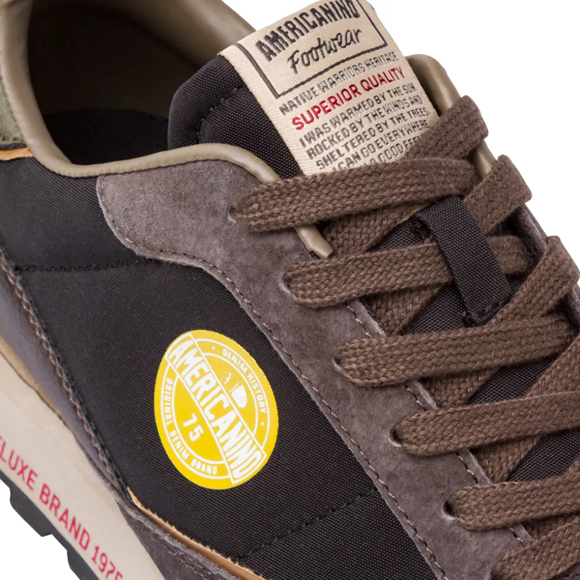 Sneakers marrone da Uomo effetto vintage Americanino