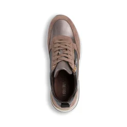 Sneakers marroni da Donna con zip e zeppa Lora Ferres