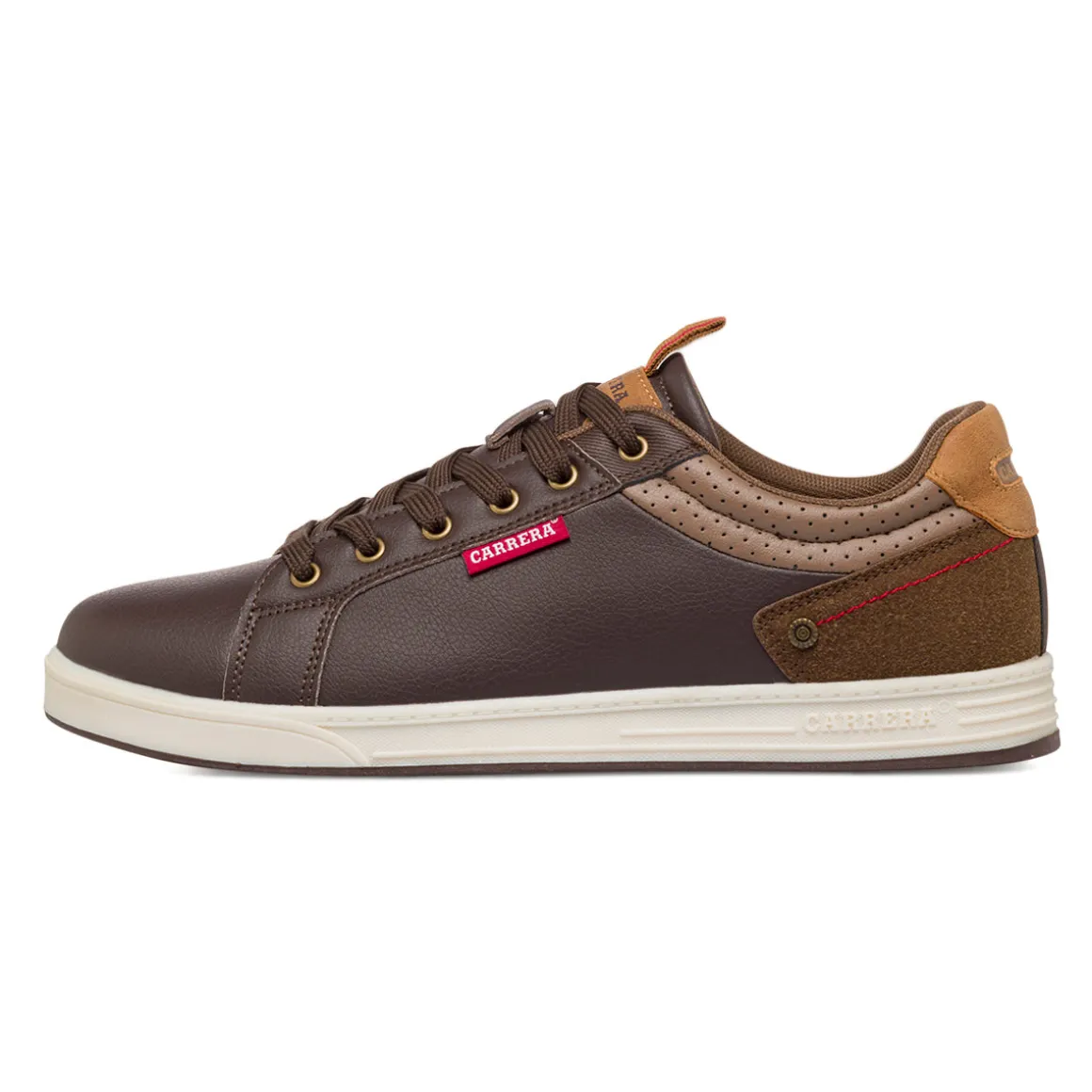 Sneakers marroni da Uomo con inserto effetto scamosciato Carrera Jeans
