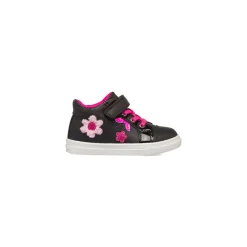 Sneakers nere da bambina primi passi con dettagli fiori rosa e glitter Le Scarpe di Alice