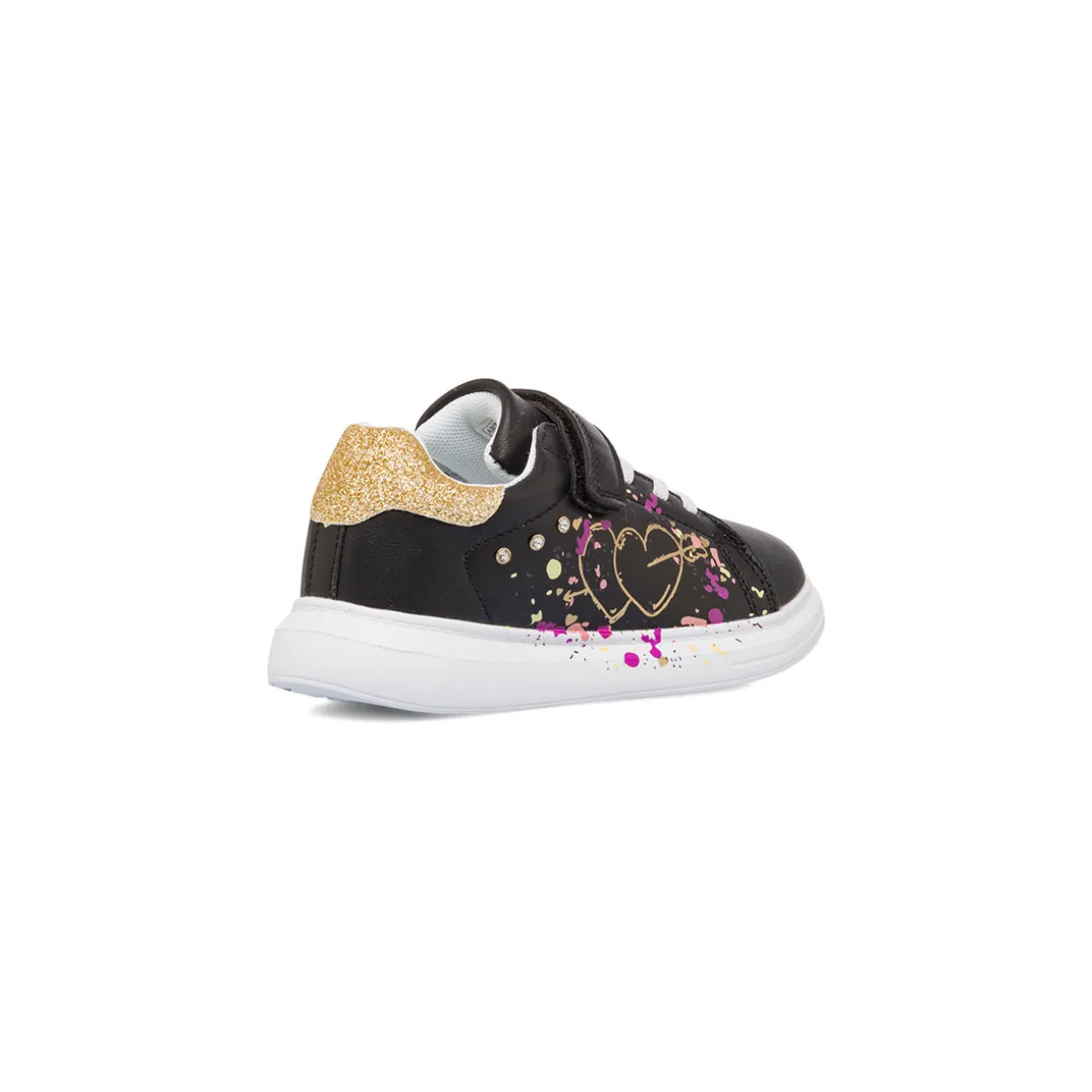Sneakers nere da bambina con dettagli glitter e stampa Le scarpe di Alice