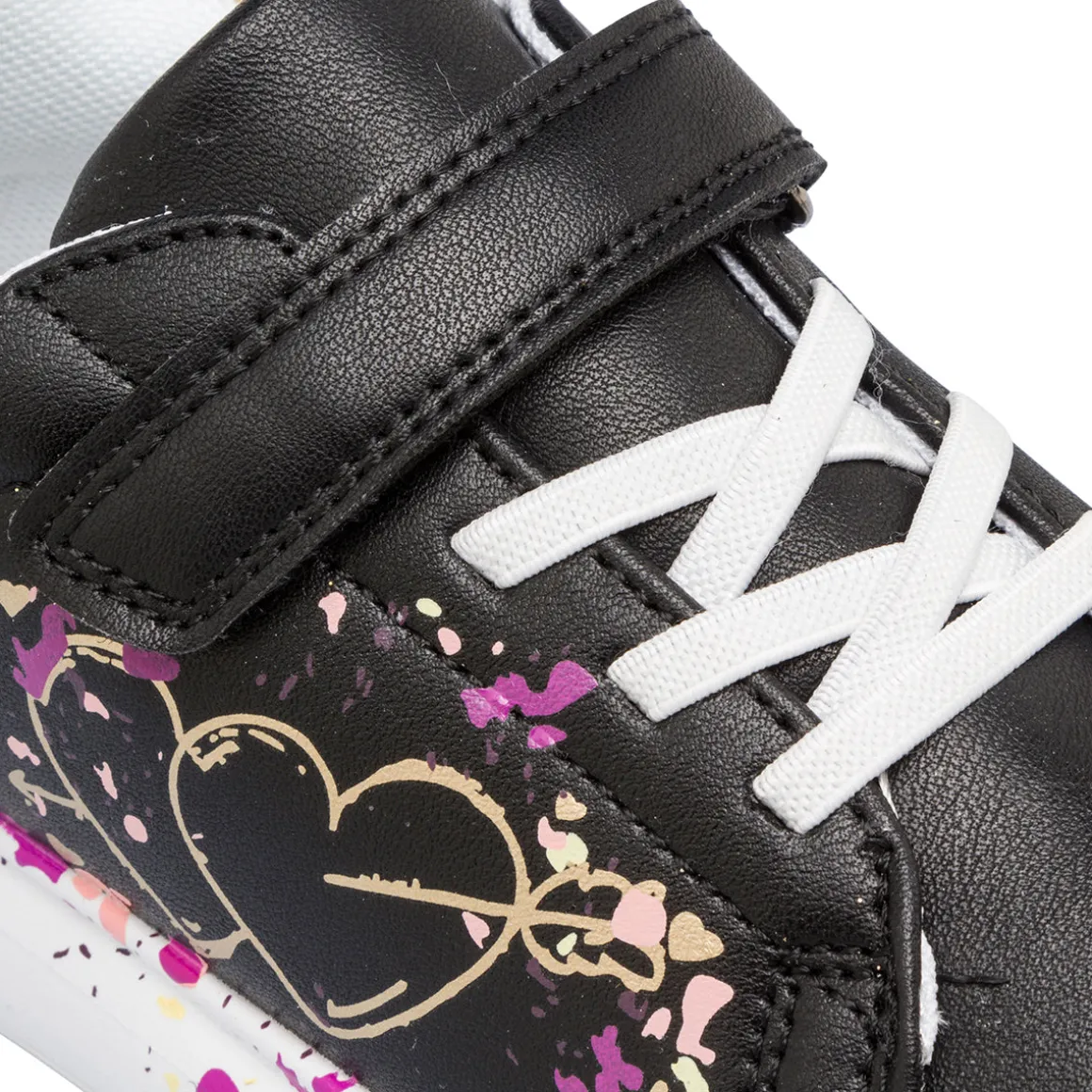 Sneakers nere da bambina con dettagli glitter e stampa Le scarpe di Alice