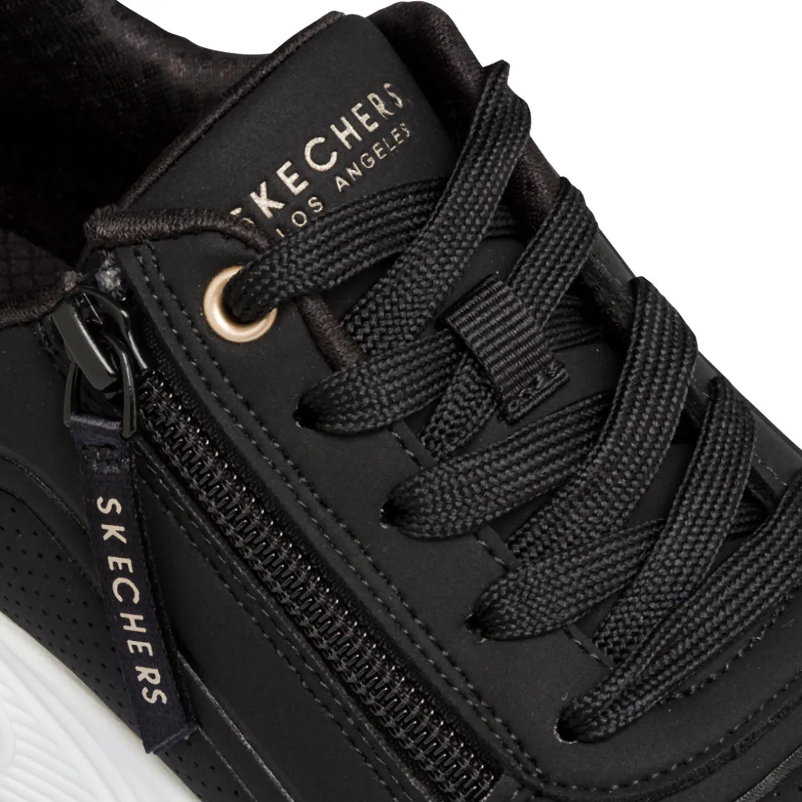 Sneakers nere da Bambina con zip e soletta memory comfort Skechers Uno
