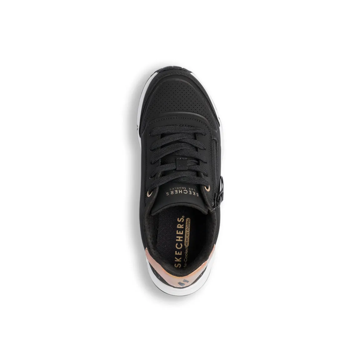Sneakers nere da Bambina con zip e soletta memory comfort Skechers Uno