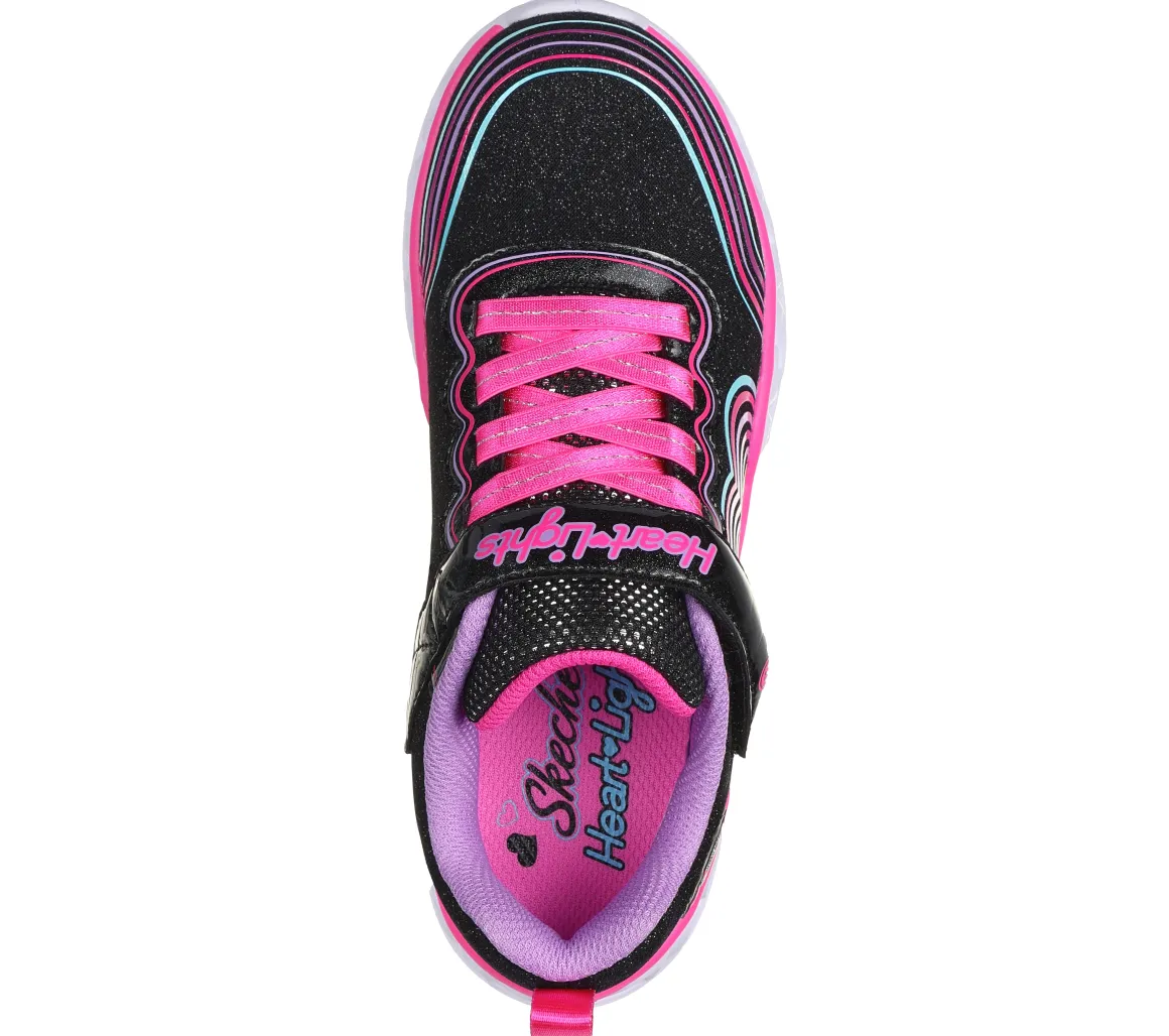 Sneakers nere da bambina con luci nella suola Skechers Heart Lights