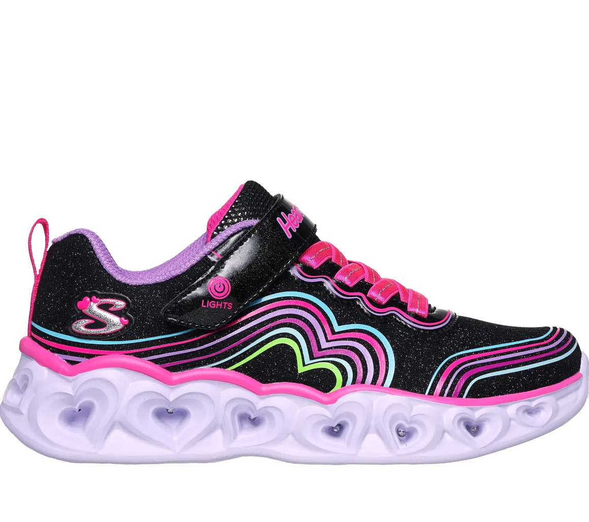 Sneakers nere da bambina con luci nella suola Skechers Heart Lights