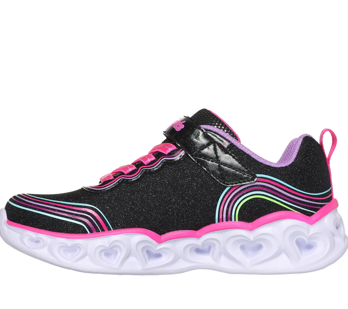 Sneakers nere da bambina con luci nella suola Skechers Heart Lights