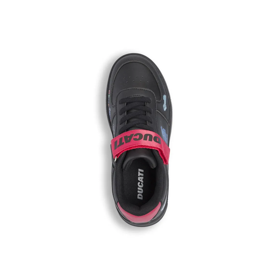 Sneakers nere da Bambino con stampe e strappo Ducati