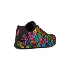 Sneakers nere da Donna con stampa cuori multicolore in memory foam Skechers Uno