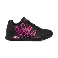 Sneakers nere da Donna con stampa cuori e soletta memory foam Skechers Uno