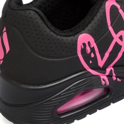 Sneakers nere da Donna con stampa cuori e soletta memory foam Skechers Uno