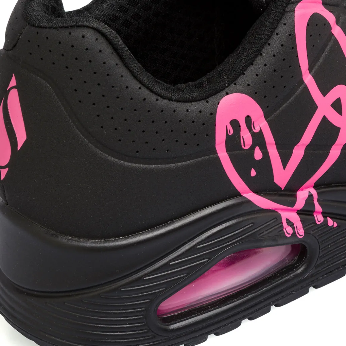 Sneakers nere da Donna con stampa cuori e soletta memory foam Skechers Uno