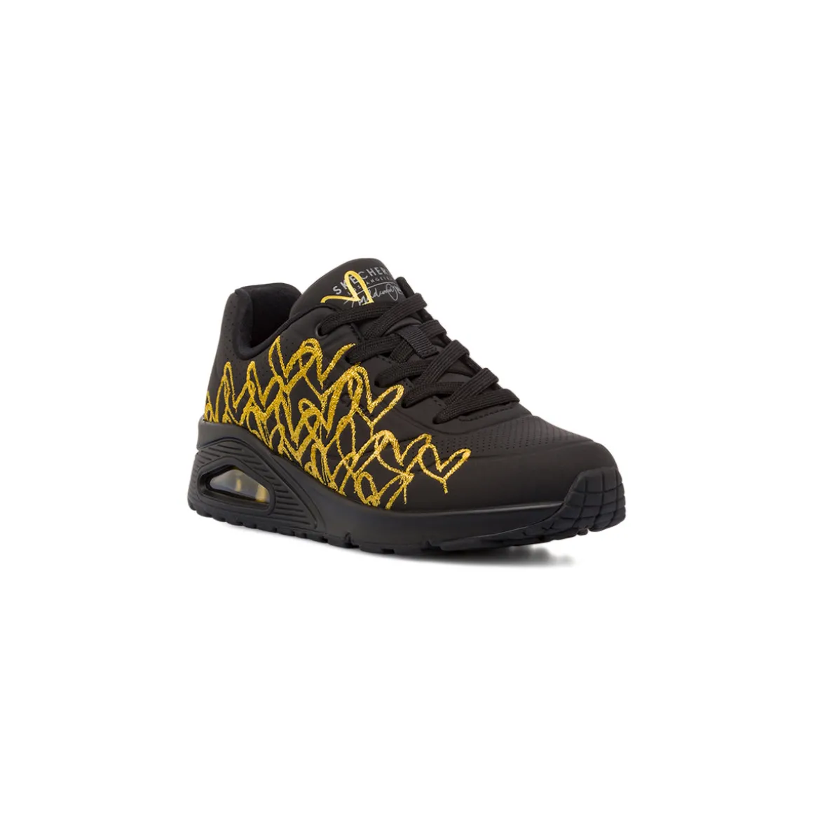 Sneakers nere da Donna con dettagli oro e memory foam Skechers Uno