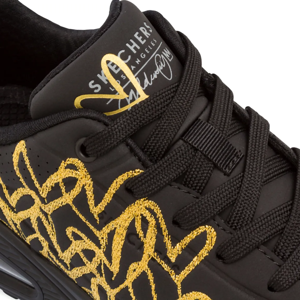 Sneakers nere da Donna con dettagli oro e memory foam Skechers Uno