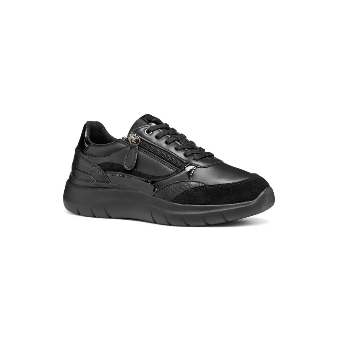 Sneakers nere da Donna Geox con suola traspirante e zip
