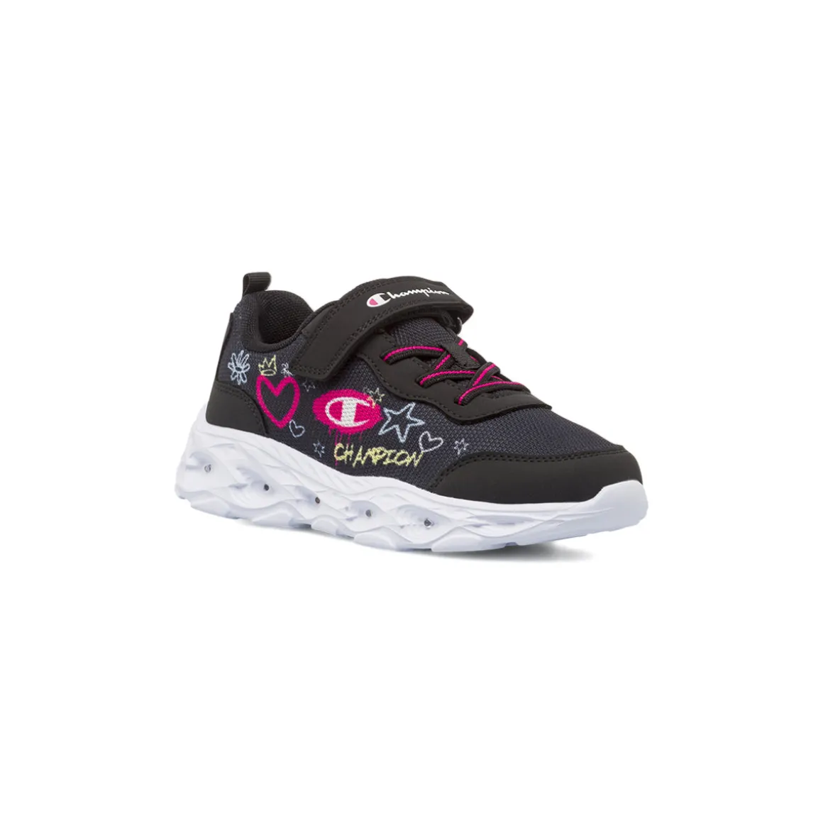 Sneakers nere da Ragazza Champion con luci e strappo