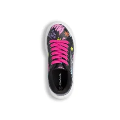 Sneakers nere da Ragazza con stampa graffiti e lacci rosa Dieci Baci