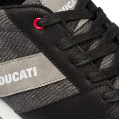 Sneakers nere da uomo con logo laterale Ducati