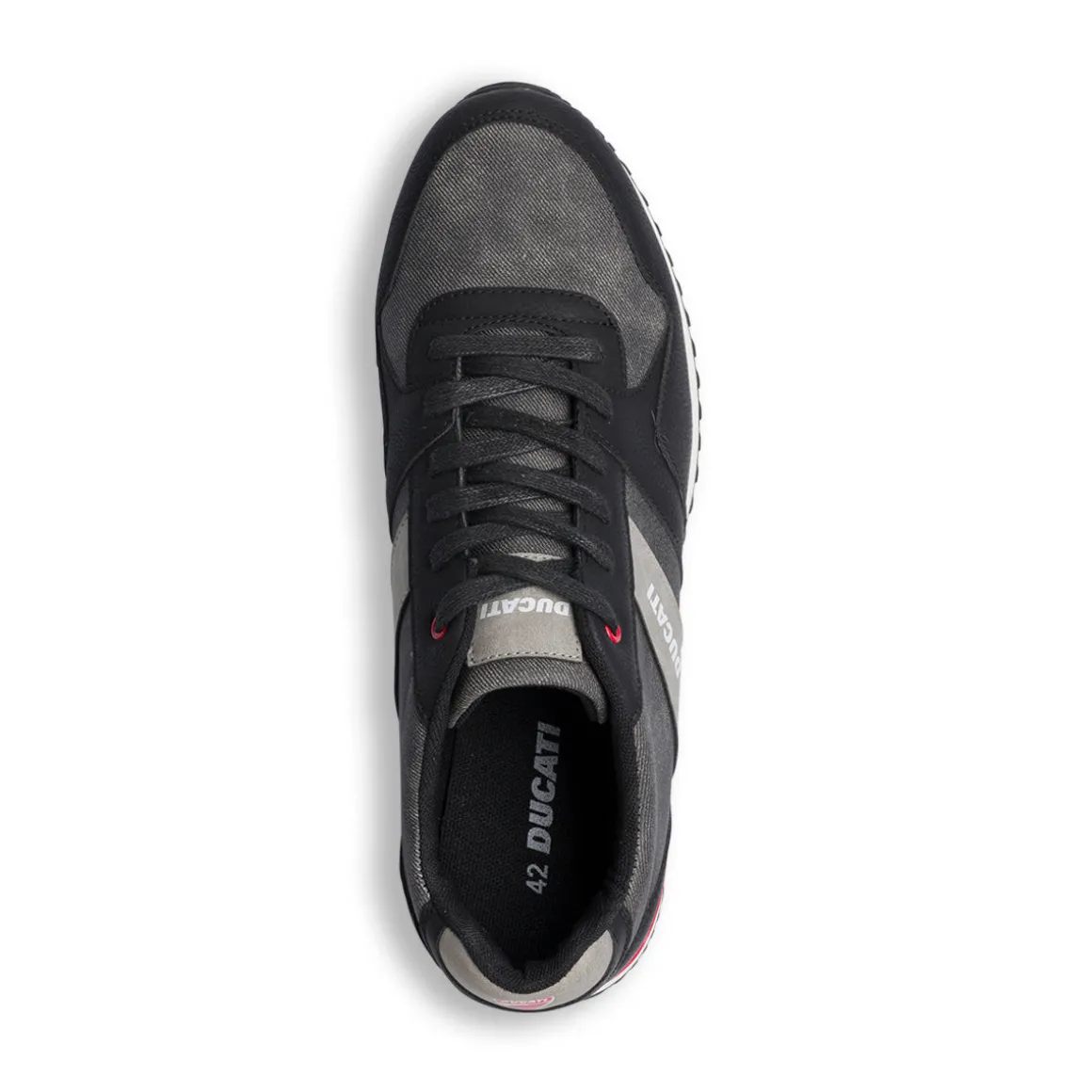 Sneakers nere da uomo con logo laterale Ducati
