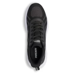 Sneakers nere e grigie da Uomo in tessuto con logo Ducati