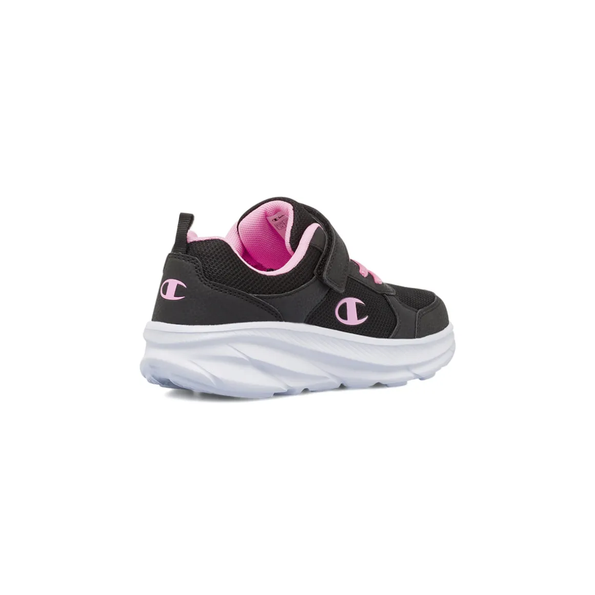Sneakers nere e rosa da bambina con chisura a strappo Champion