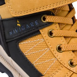 Sneakers ocra da Bambino con lacci elastici e strappo Navigare