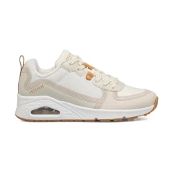 Sneakers off-white da donna con suola ad aria e Memory Foam Skechers Uno