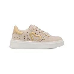 Sneakers oro da Bambina con dettagli glitter Dieci Baci