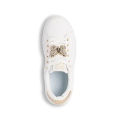 Sneakers platform bianche da Donna con farfalla gioiello Lora Ferres