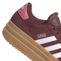 Sneakers platform casual rosso bordeaux da ragazza adidas VL Court Bold