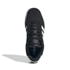Sneakers platform casual nere e bianche da ragazzo adidas VL Court Bold