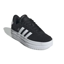 Sneakers platform casual nere e bianche da ragazzo adidas VL Court Bold