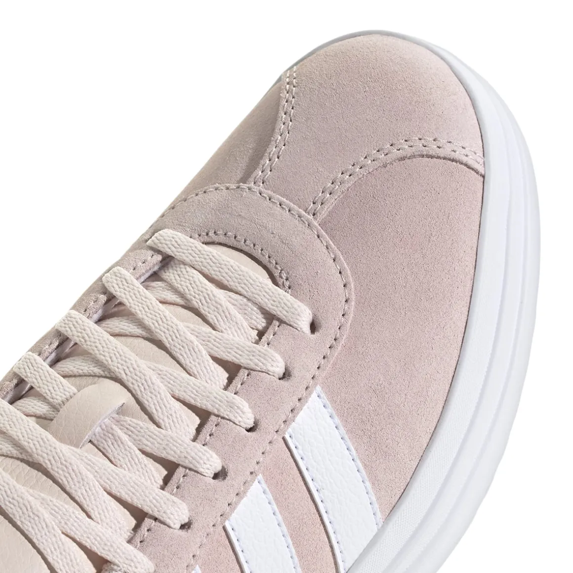 Sneakers platform rosa da donna in pelle adidas VL Court Bold