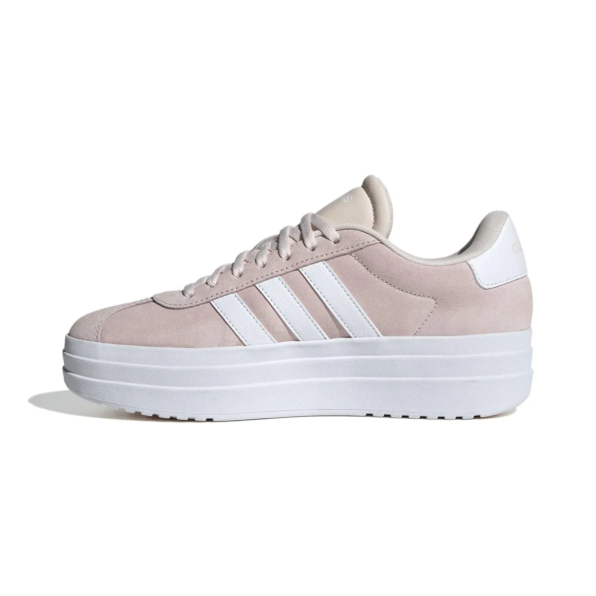 Sneakers platform rosa da donna in pelle adidas VL Court Bold