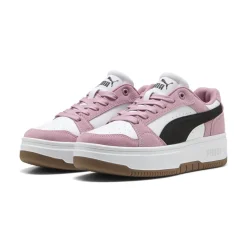 Sneakers platform rosa e bianche da Donna Puma Rebound Femme Low
