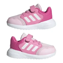 Sneakers primi passi bambina rosa e fucsia con logo adidas Tensaur Run 3.0