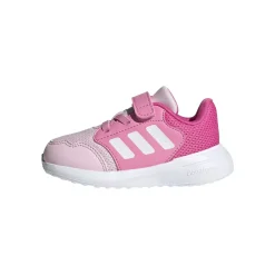 Sneakers primi passi bambina rosa e fucsia con logo adidas Tensaur Run 3.0