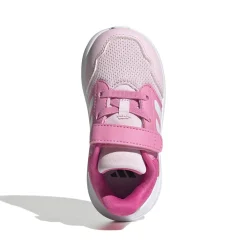 Sneakers primi passi bambina rosa e fucsia con logo adidas Tensaur Run 3.0
