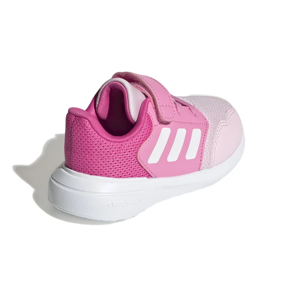 Sneakers primi passi bambina rosa e fucsia con logo adidas Tensaur Run 3.0