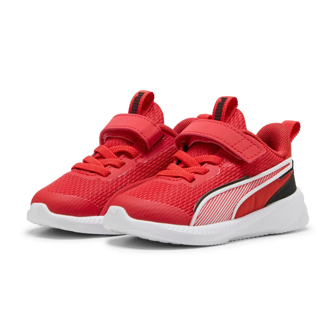 Sneakers primi passi bambina e bambino Puma Flyer 3 in tessuto mesh rosso