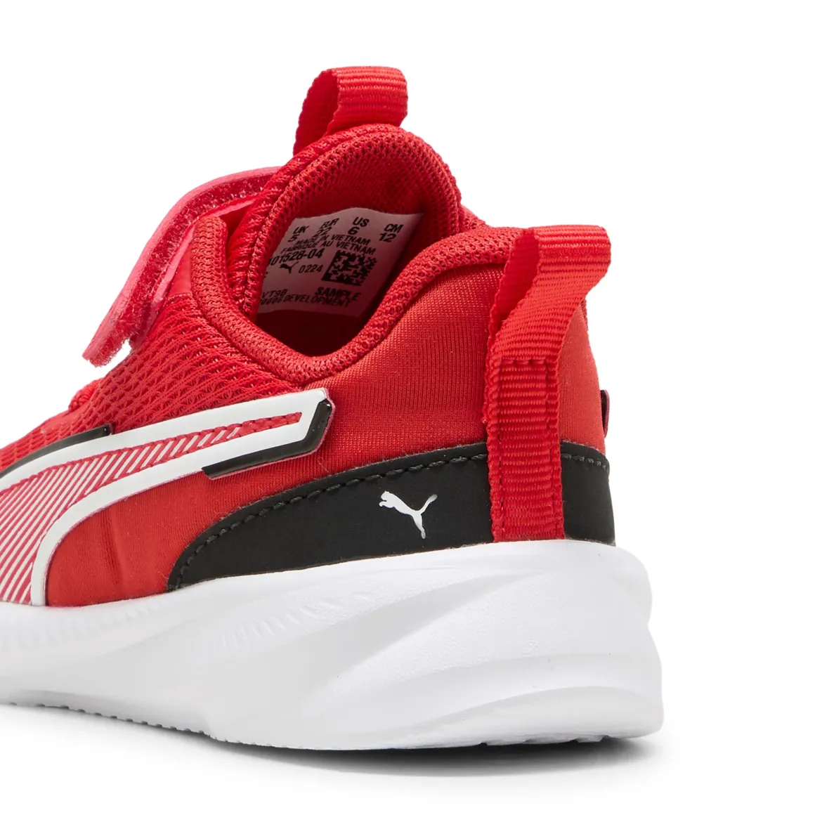 Sneakers primi passi bambina e bambino Puma Flyer 3 in tessuto mesh rosso