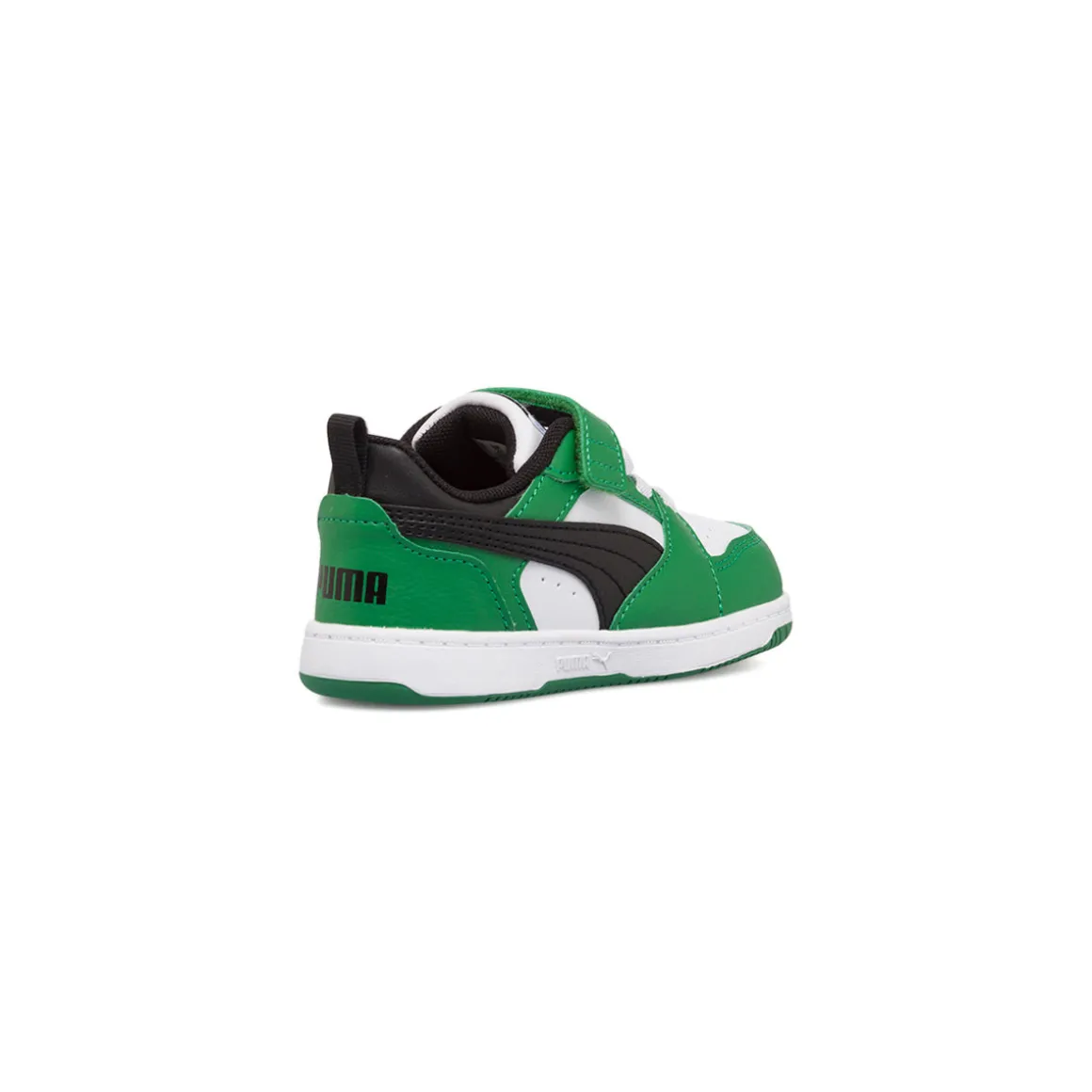Sneakers primi passi bianche e verdi da bambino Puma Rebound V6 Lo AC+ Inf