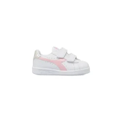 Sneakers Primi passi bianche e rosa da Bambina con strappo Diadora