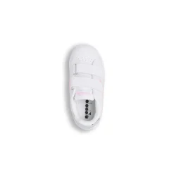 Sneakers Primi passi bianche e rosa da Bambina con strappo Diadora