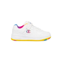 Sneakers ragazza bianca con dettagli multicolore Champion Rebound Low