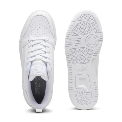Sneakers ragazza e ragazzo bianche con logo Puma Rebound V6 Low