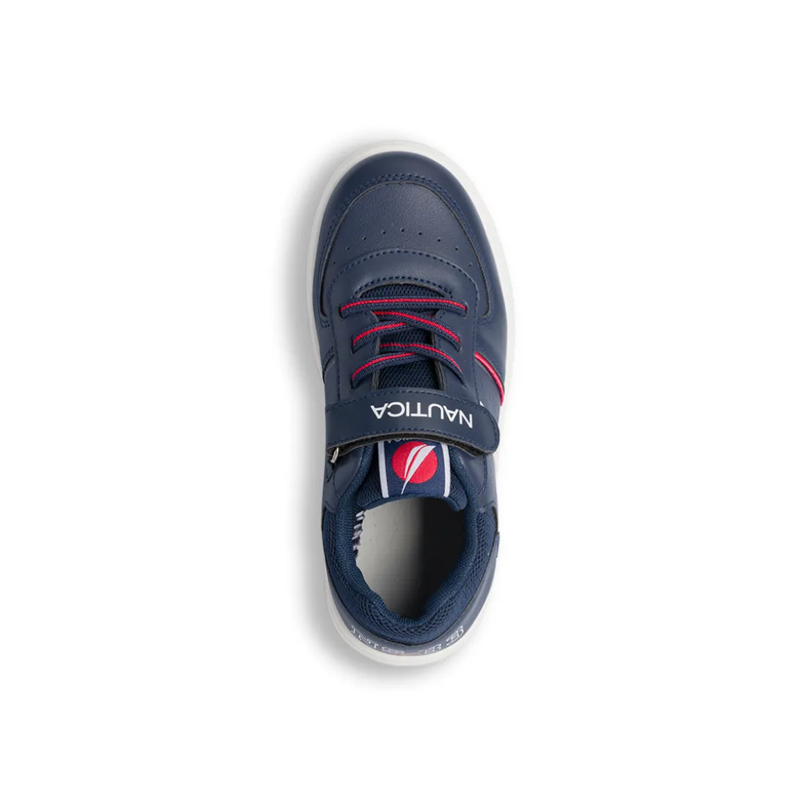 Sneakers ragazzo blu navy con dettagli rossi e bianchi e logo Nautica